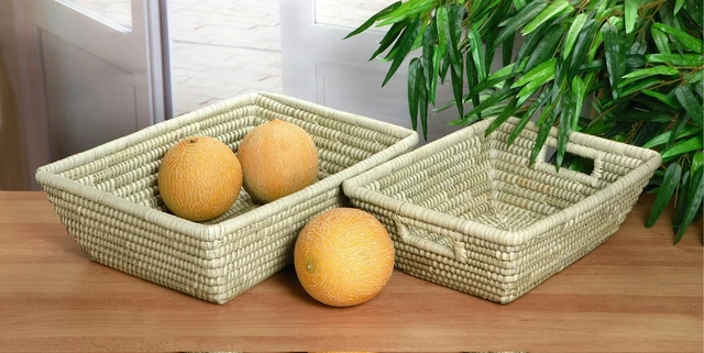 Salvare Set 2x Füllkorb " Natura " 40 CM Cesto Intessuto Acquisto Bottiglie 2