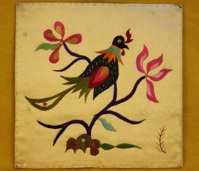 Chinese old  pillow cover hand embroidery