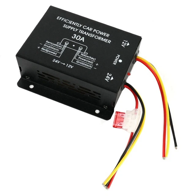 Alimentatore auto 24 V fino a 12 V 30 A trasformatore buck convertitore camion bus DVD Audi Z9R7
