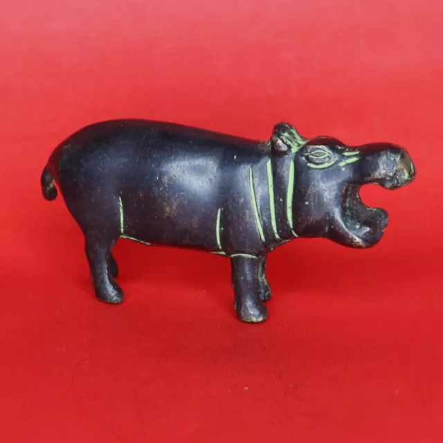 Hippopotamus Figure Handmade Brass Animal Statue Paper weight Figurine Sculpture