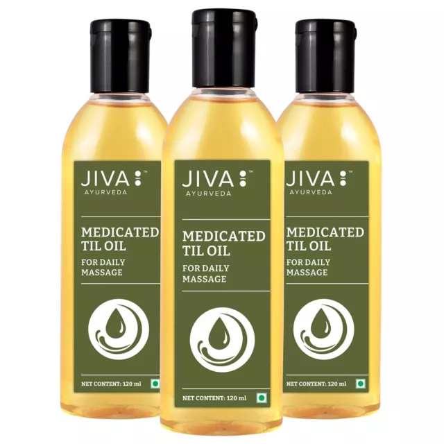 Jiva Ayurveda Medicated Til Oil For Daily 120ml Pack Of 3