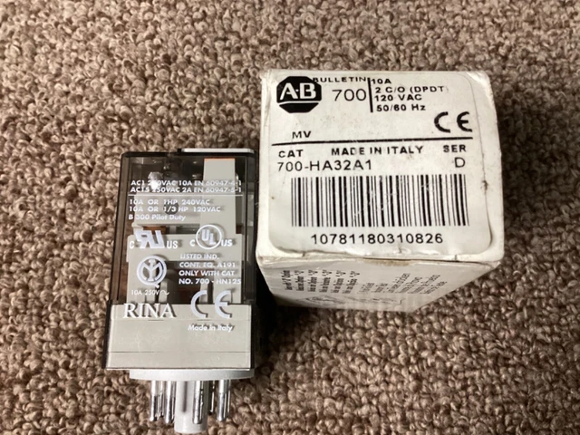 Allen-Bradley 700-HA32A1 Relay 10 Amp 120 Volt-NIB