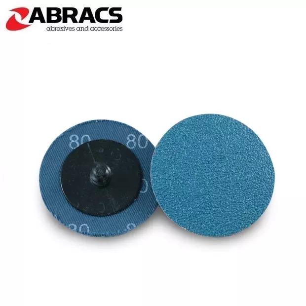 ABRACS Quick Lock Sanding Discs Blue Zirconium 50mm 75mm 40g 60g 80g 120g Grit