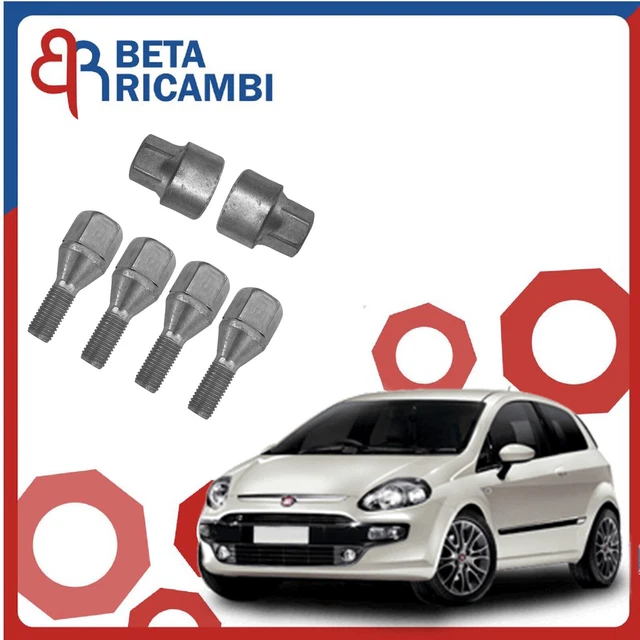 Bulloni Antifurto Per Cerchi Auto - Compatibili Con Fiat 500, Panda E Altri Modelli