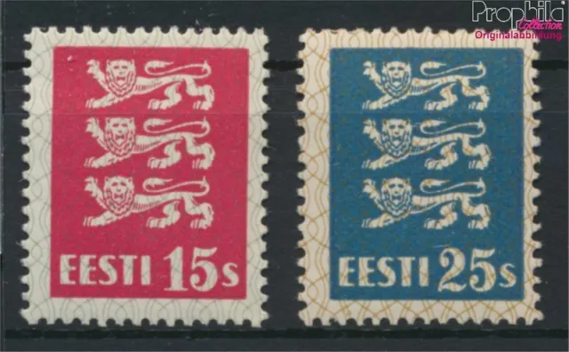 Briefmarken Estland 1935 Mi 106-107 (kompl.Ausg.) mit Falz(9276854