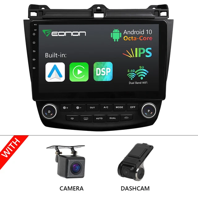 DVR+CAM+10"Touch Screen Android 10 8Core Car Stereo Radio for Honda Accord 03-07