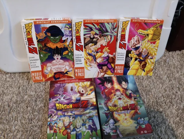 Dragon Ball Z: Complete Animated Movie Collection One Two Three DVD Lot