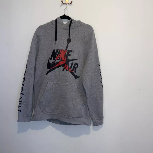 NIKE Air Jordan Grey Sweatshirt Hoodie Size M