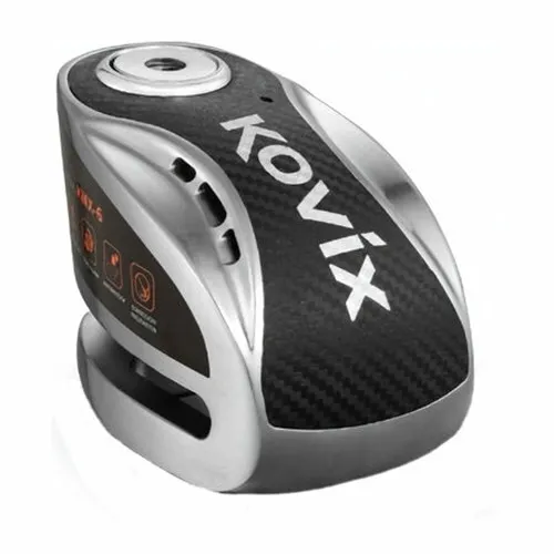 Moto Bloque-Disque Kovix KNX10 avec Alarme Couleur : Inox Taille: 10mm