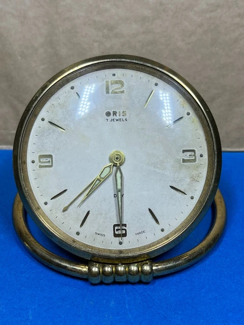 Ancien réveil mécanique remontage ANGELUS SWISS Made entretenu ... - eBay