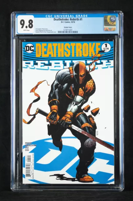 Deathstroke: Rebirth #1 CGC 9.8 Stephen Platt & Peter Steigerwald Variant Cover