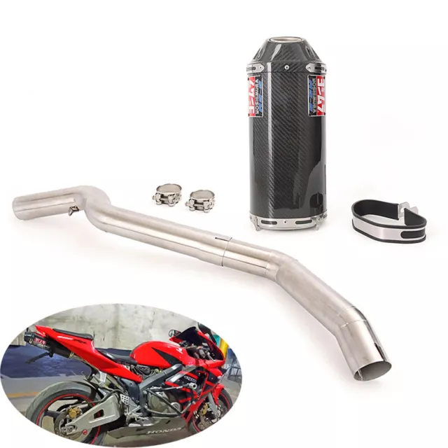 For Honda CBR600RR 2005-2023 F5 Exhaust Tips 51mm Muffler Pipe Real Carbon Fiber