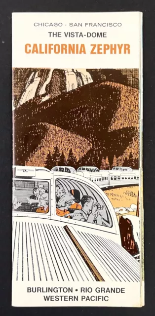 1967 Vista Dome California Zephyr Train Western Pacific Vintage Travel Brochure