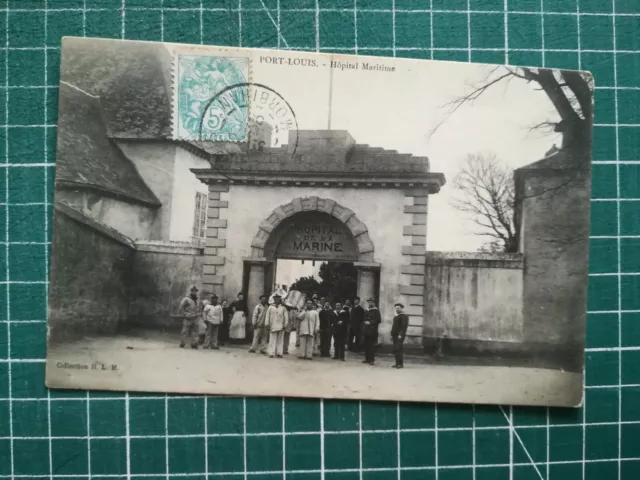 vd043 CPA WW1 Port Louis Hôpital maritime - animée