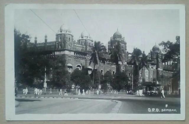 Old Postcard GPO Bombay Mumbai India RP Posted 1920s