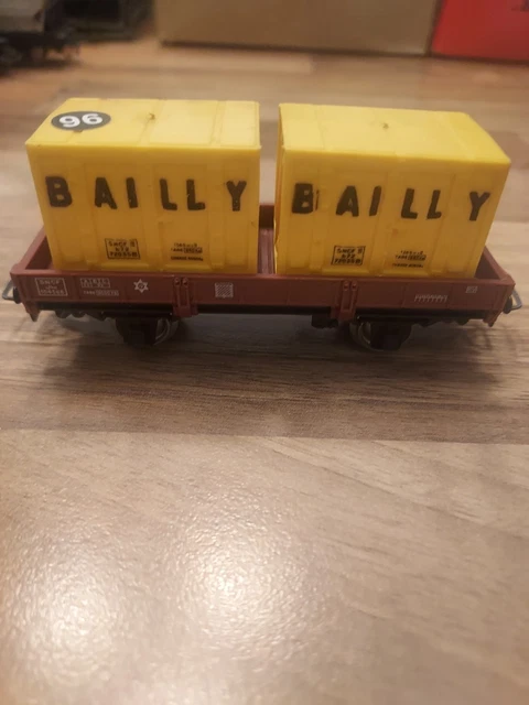 JOUEF ( 6500 ) JOLI WAGON TOMBEREAU A BOGIES SNCF CHARGEMENT DE