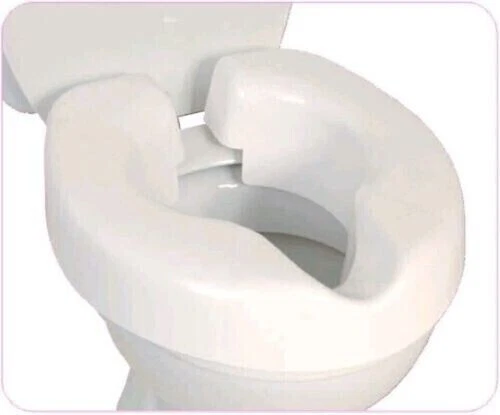 Asiento de inodoro elevado con clip asiento de inodoro 4" elevador discapacitados ayudas movilidad NUEVO