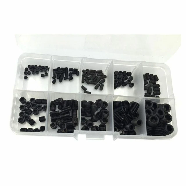 200PCS M3 M5 M6 M8 Vis à TêTe Hexagonale à Six Pans Creux Kit D'Assortimen T2