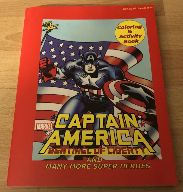 Marvel Superheroes Jumbo Coloring Activity Book Captain America Sentinel Liberty