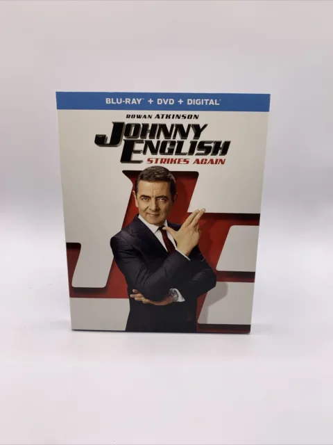 Johnny English Strikes Again Blu-ray Rowan Atkinson NEW W/SLIPCOVER