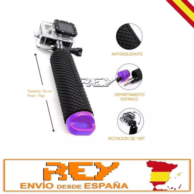 Palo Selfie Flotante Bobber para GOPRO Boya Universal Camaras Deportivas d484