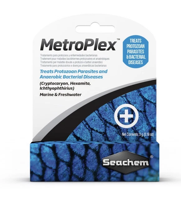 Tratamiento de parásitos y bacterias Seachem MetroPlex franqueo rápido en EUROPA.
