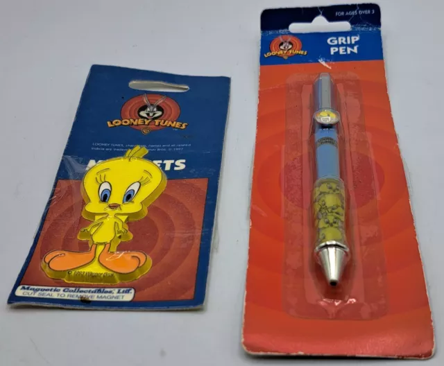 Looney Tunes Tweety Bird Fridge Magnet & Ink Pen New