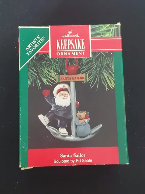 Hallmark Keepsake Ornament Santa Sailor 1991 Christmas Vintage
