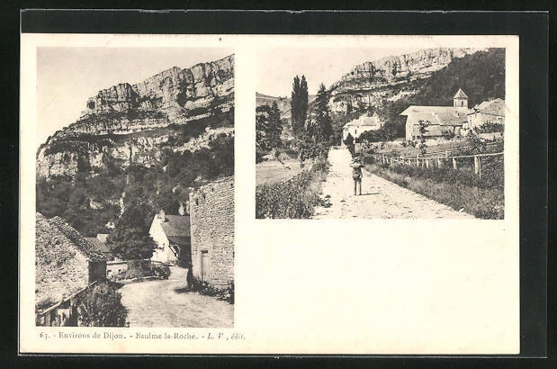 CPA Baume-la-Roche, partial view, surroundings of Dijon