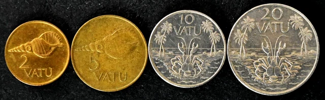 Vanuatu 1999  •  2 ~ 20 Vatu first series circulated coins short-set (4)