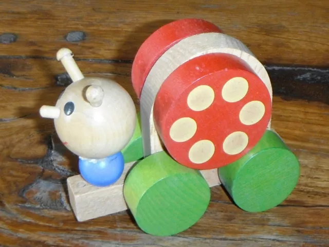 Escargot à tirer, Jouet de formes en bois, pour bébé