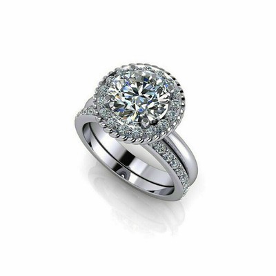 1.00 CT Naturel Diamant Nouveau Design Mariage Alliance 950 Platine Taille 7 8 6 
