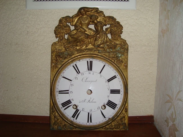 Minuterie / Cadran Horloge D'édifice - Comtoise - Fer Et Bronze - XIXème
