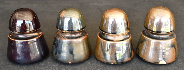 Lot of 4 Vintage Ceramic / Porcelain Insulators