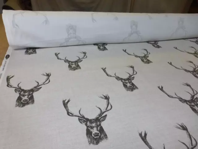 STAGS by Fryetts Cotton Fabric ideal for Crafts Curtains Cushions Upholstery 3