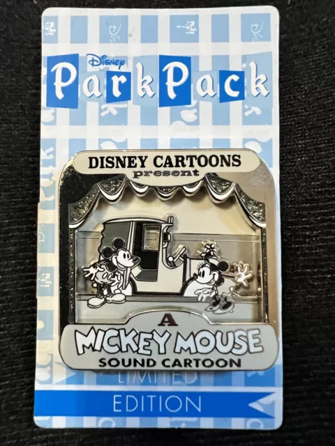 Park Pack MICKEY MOUSE SOUND CARTOON Pin LE 500 Blk & Wht Var 2015 Disney Online