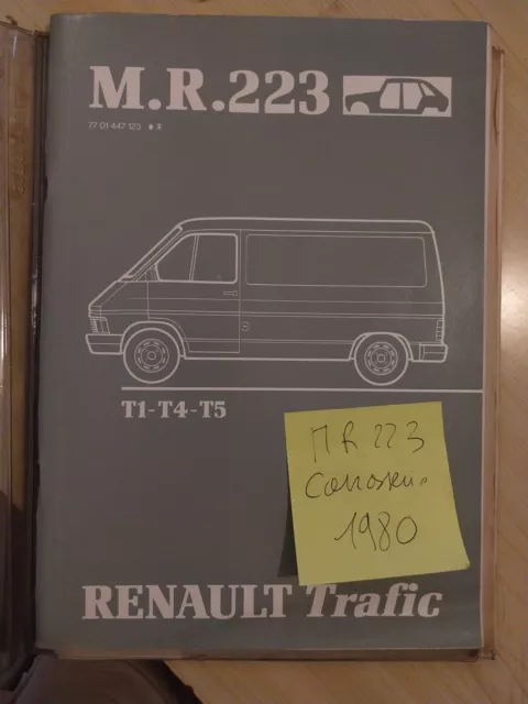 Manuel Reparation Carrosserie MR 223 Renault Trafic 1.4 Ess 2.1 Diesel T1 T4 T5