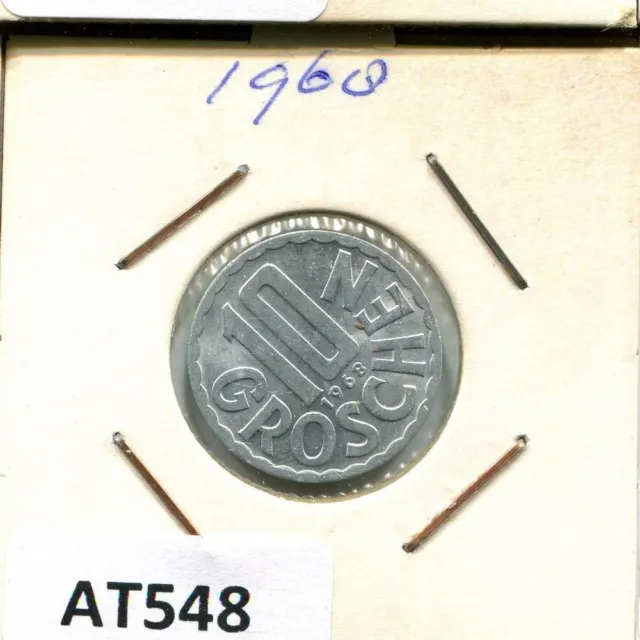10 GROSCHEN 1968 AUSTRIA Coin #AT548C 3