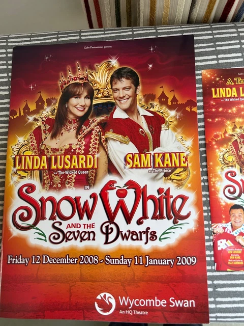 SNOW WHITE THEATRE Large Panto / Pantomime Programme LINDA LUSARDI SAM ...