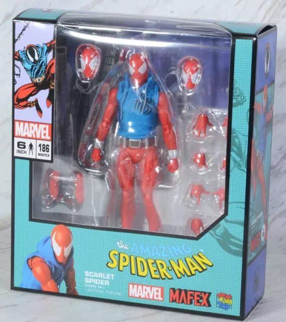 MEDICOM TOY MAFEX 186 SCARLET SPIDER COMIC Ver. SPIDER-MAN THE AMAZING Figure
