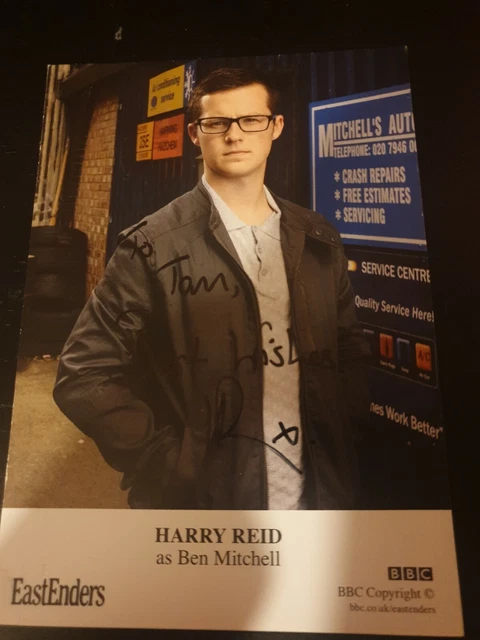 BBC EastEnders Ben Mitchell Hand Signed Cast Card Harry Reid Autograph