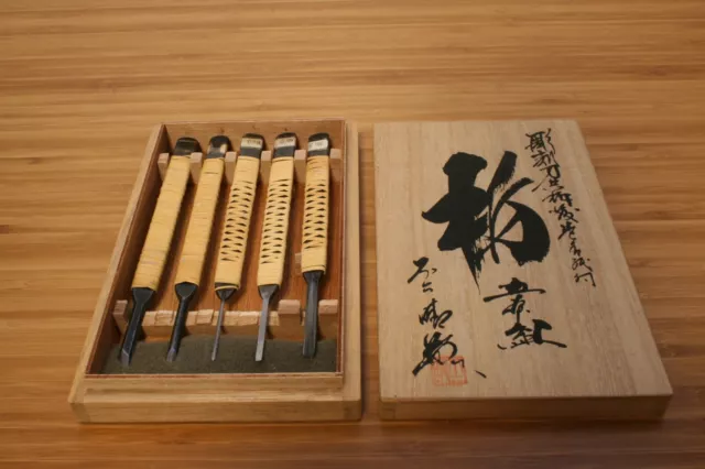 Mikisyo Japanese Power Grip Wood Carving Tool Kit Set 7pcs New
