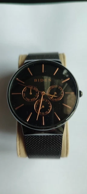 Orologio Uomo Biden Con Cinturino Acciaio - Quadrante Madreperla, Cronografo, Impermeabile 3ATM