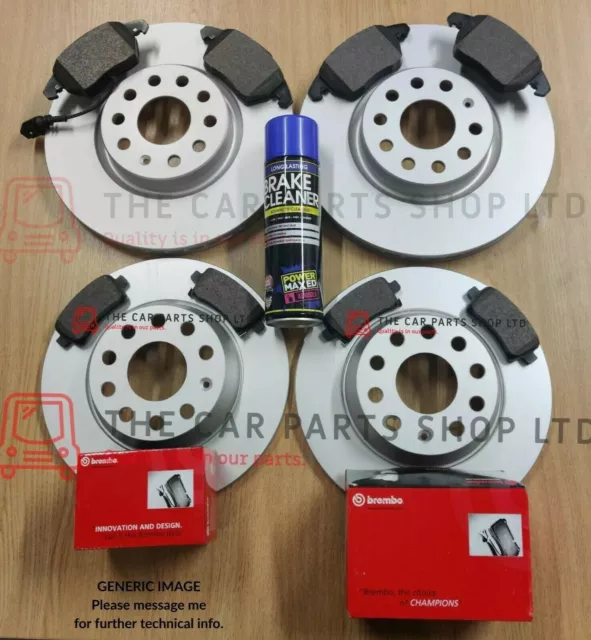 For Seat Leon 2.0 Tdi Fr Mk2 Front Rear Brake Discs & Brembo Brake Pads