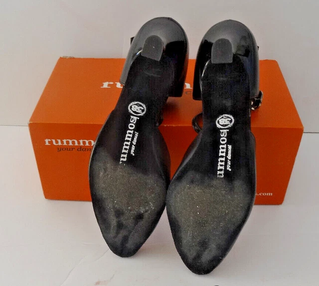 Chaussures femme de danse Rummos cuir noir semelle nubuck T. 38 boucles strass 3