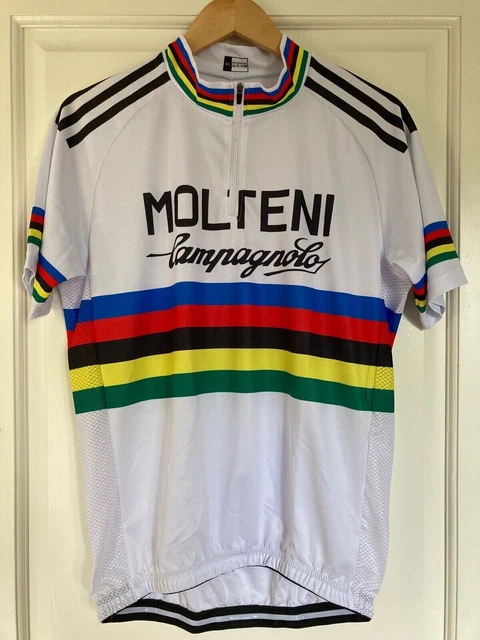 Maillot Cycliste Manches Courtes Molteni Arcore Eddy Merckx Vintage Rétro Homme Coffret Cadeau Tour France Cyclisme Giro Vuelta, Bronze, XL
