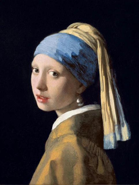 La Jeune Fille à la perle-Vermeer Johannes-Tableau Métal Print Œuvre Art Mural