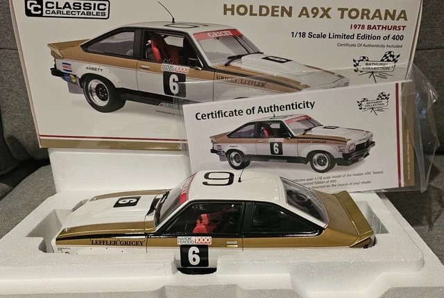 Calcomanías Vinilo Holden Torana A9X Bathurst 1978 Harvey OBrien - Escala 1:18, Edición Clásica