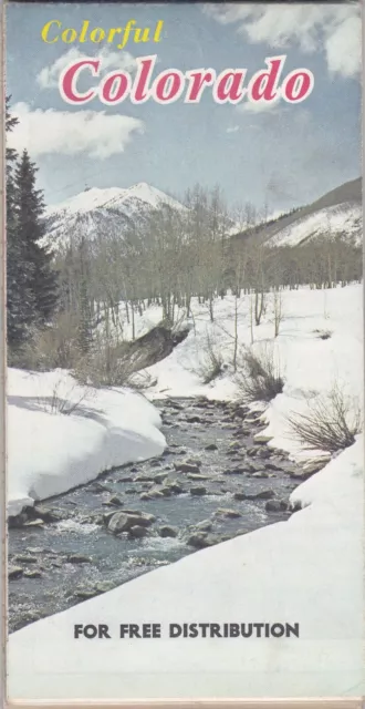 1977 Official State Issue Road Map Of Colorado