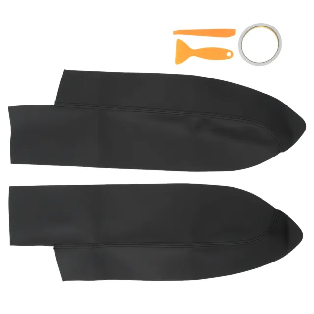 1 Paar Vornesitz Armlehnenbezug Mikrofaser Leder Schwarz für Auto